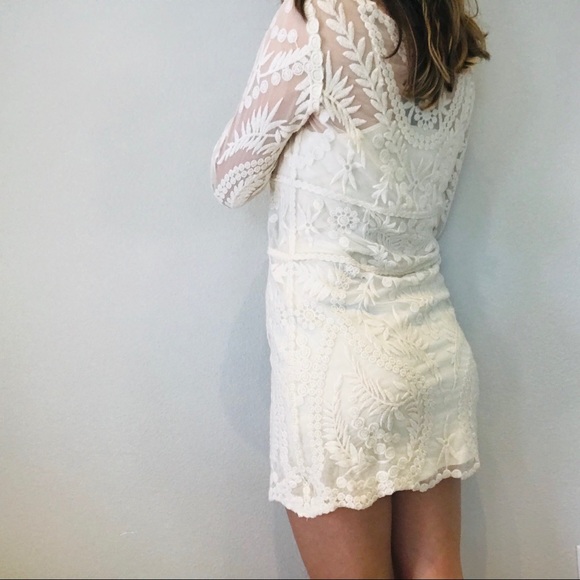 Express mesh lace long sleeve dress - Picture 6 of 8